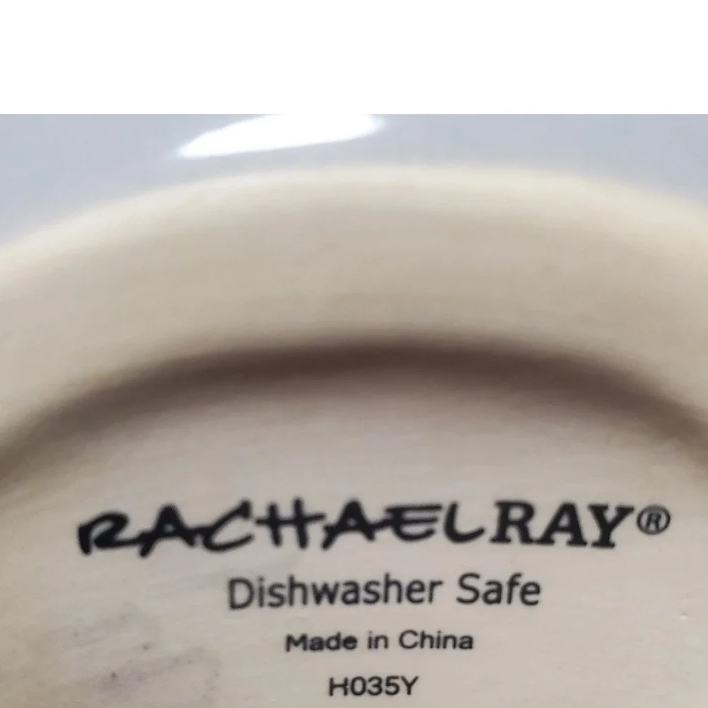 Rachael Ray Set of 2 Ceramic Gray Teardrop‎ Oil Vinegar Cruets Dispensers